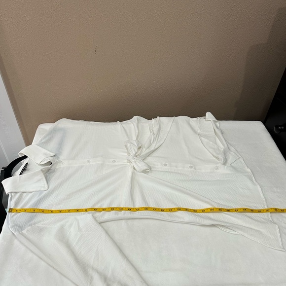 White Button-Up Tunic by Love Maven - Picture 6 of 6